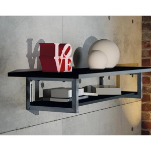 Agas Podpórka do półki model Loft czarny 180 × 400 mm