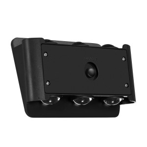 Czarna lampa solarna ścienna t.b.t.