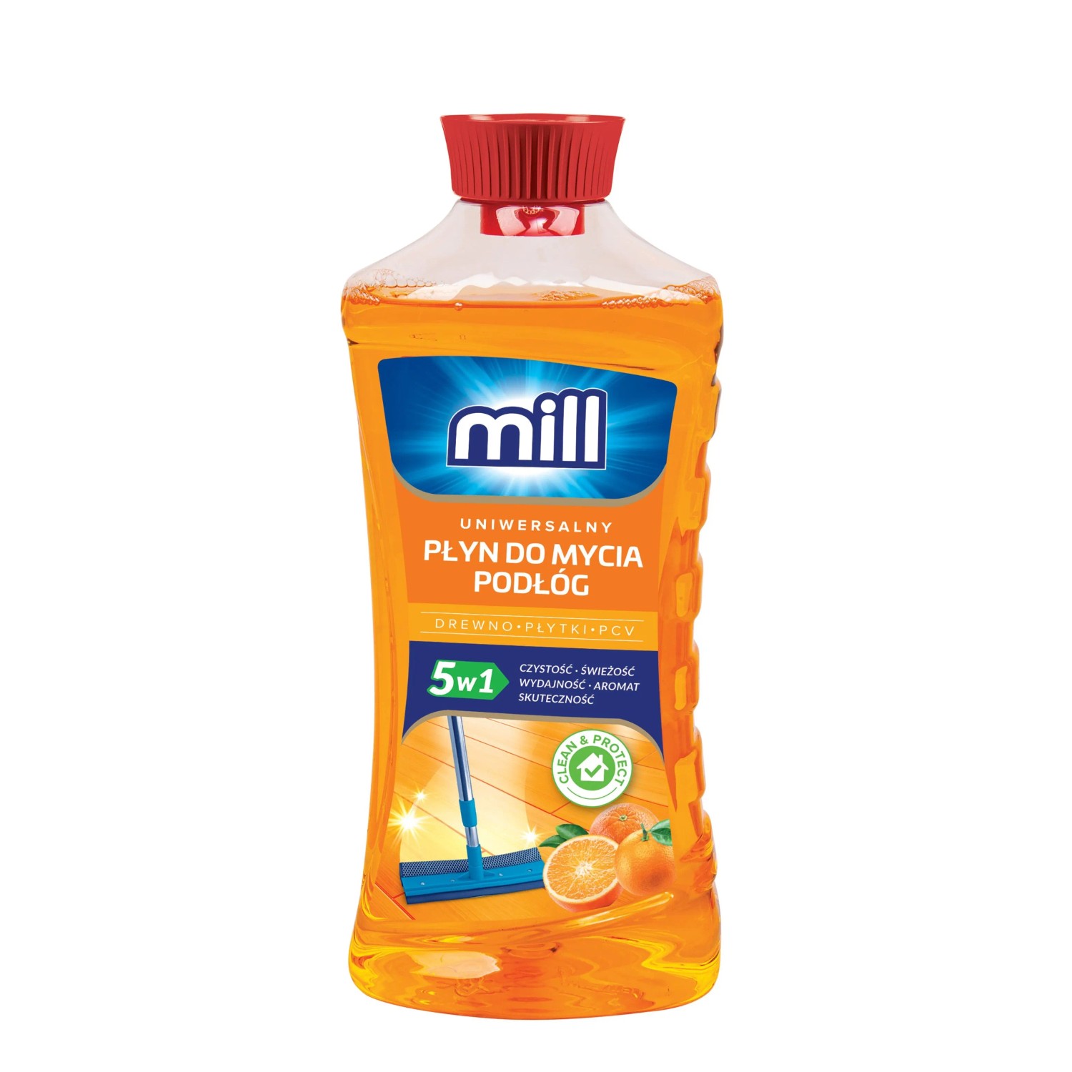 Płyn do podłóg Mill uniwersalny pomarańcza 1l