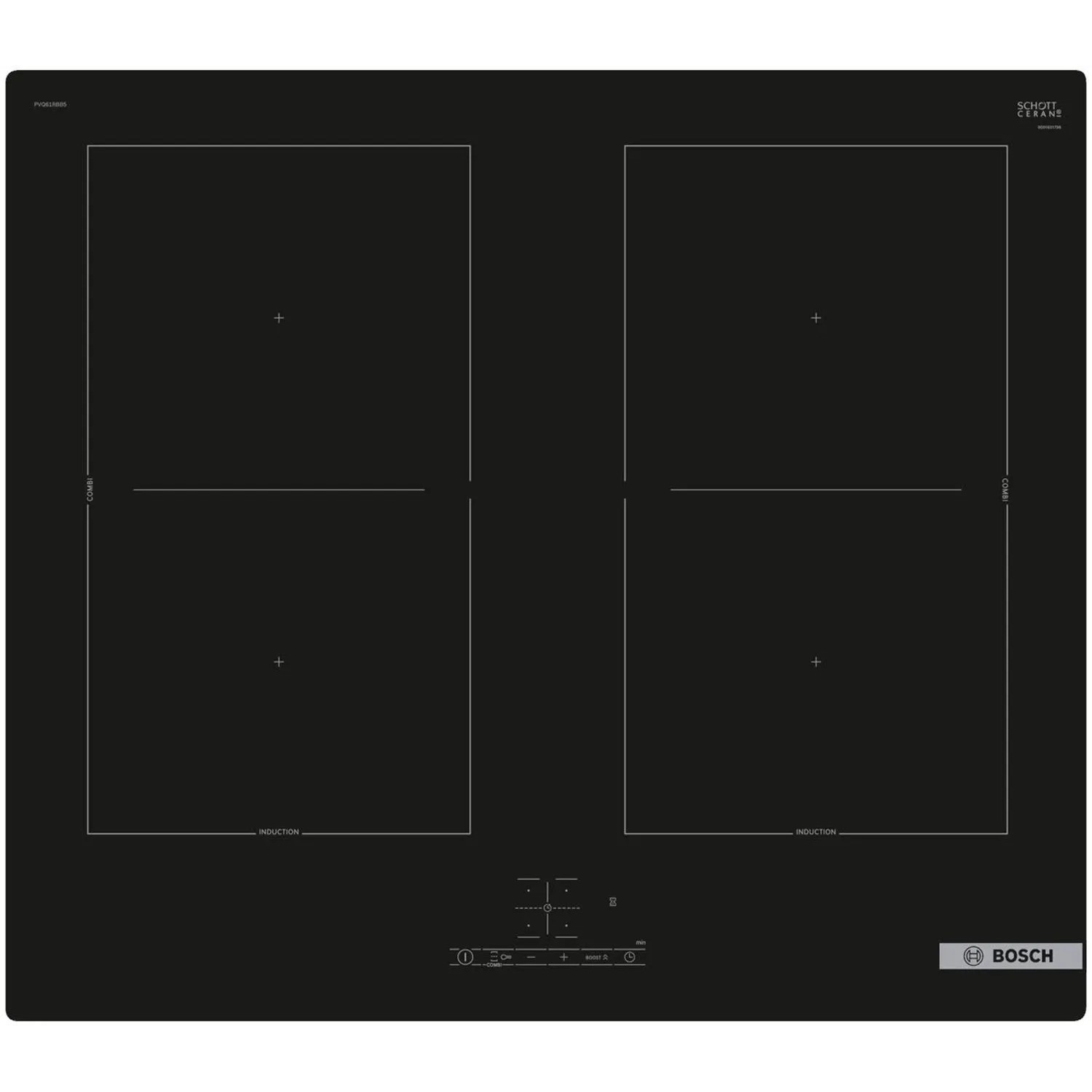 Płyta indukcyjna 59 cm czarne szkło BOSCH PVQ61RBB5E