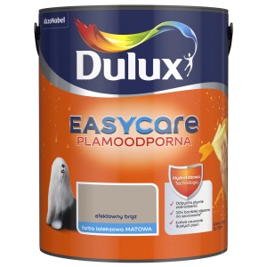 Farba do ścian Dulux EasyCare, efektowny brąz, matowa farba lateksowa do wnętrz.