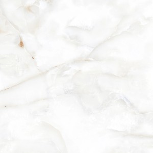 Jasna płytka podłogowa z efektem marmuru, idealna do eleganckiego otoczenia.