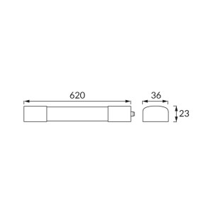 Struhm Lampa liniowa szczelna BENET LED 18W 4000K 1840lm IP65 62cm biała