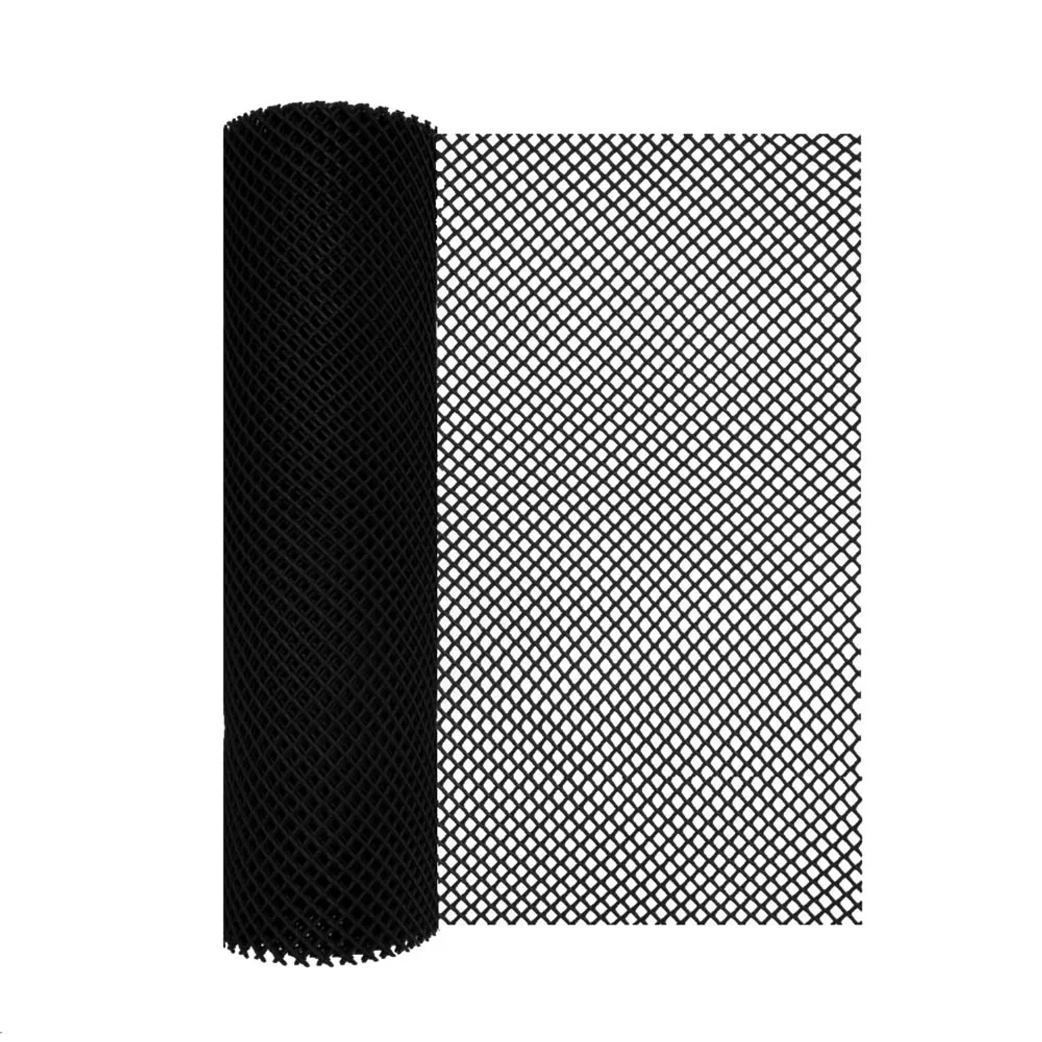 Siatka plastikowa 550g/m2 ocz. 7 x 7 mm, czarna - 0,4 x 10 m