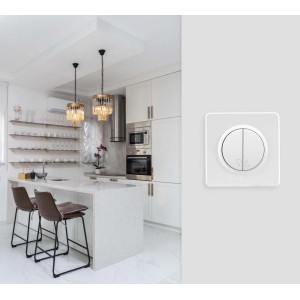 Włącznik t.b.t. do sterowania oświetleniem w nowoczesnej kuchni.