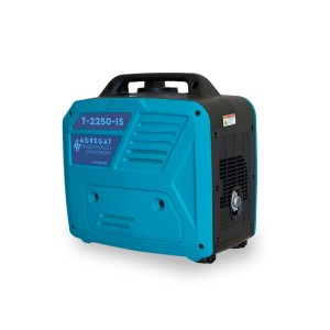 Niebiesko-czarny agregat prądotwórczy t.b.t. do elastycznego zasilania.