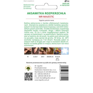 Opakowanie nasion Aksamitka Rozpierzchła Mr. Majestic Tagetes patula nana