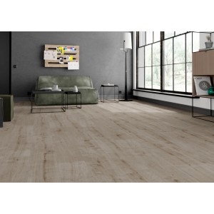 Jasny pokój z panelami podłogowymi t.b.t. Panele podłogowe imitujące drewno.