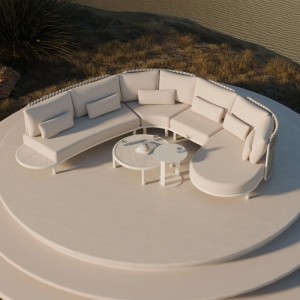 Esti&Esta x ZIEŃ Komplet mebli wypoczynkowych ES VEDRA beżowy 6-częściowy