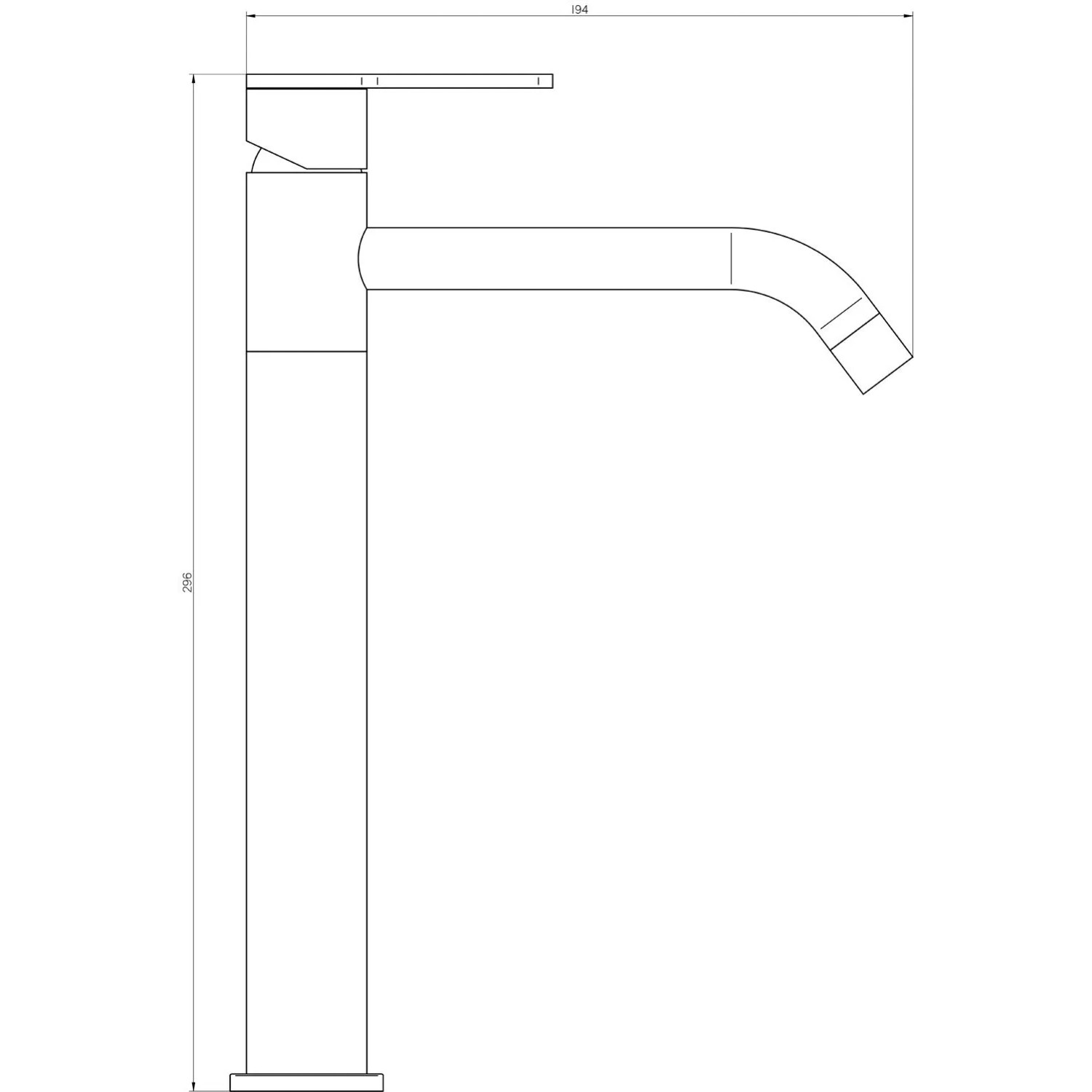 Valvex Bateria umywalkowa wysoka Adler czarna_2