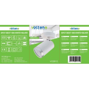 Volteno Spot BEST 1xGU10 max. 9W LED biało-srebrny