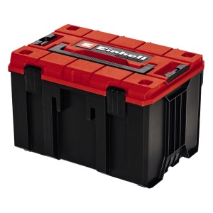 Einhell System Case E-Case M, czerwono-czarna plastikowa skrzynka narzędziowa.