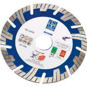Tarcza diamentowa LUX, 115 mm, segmentowa, do szlifierek kątowych, do cięcia kamienia.