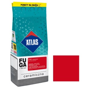 Czerwona fuga do płytek Atlas, do ceramiki.
