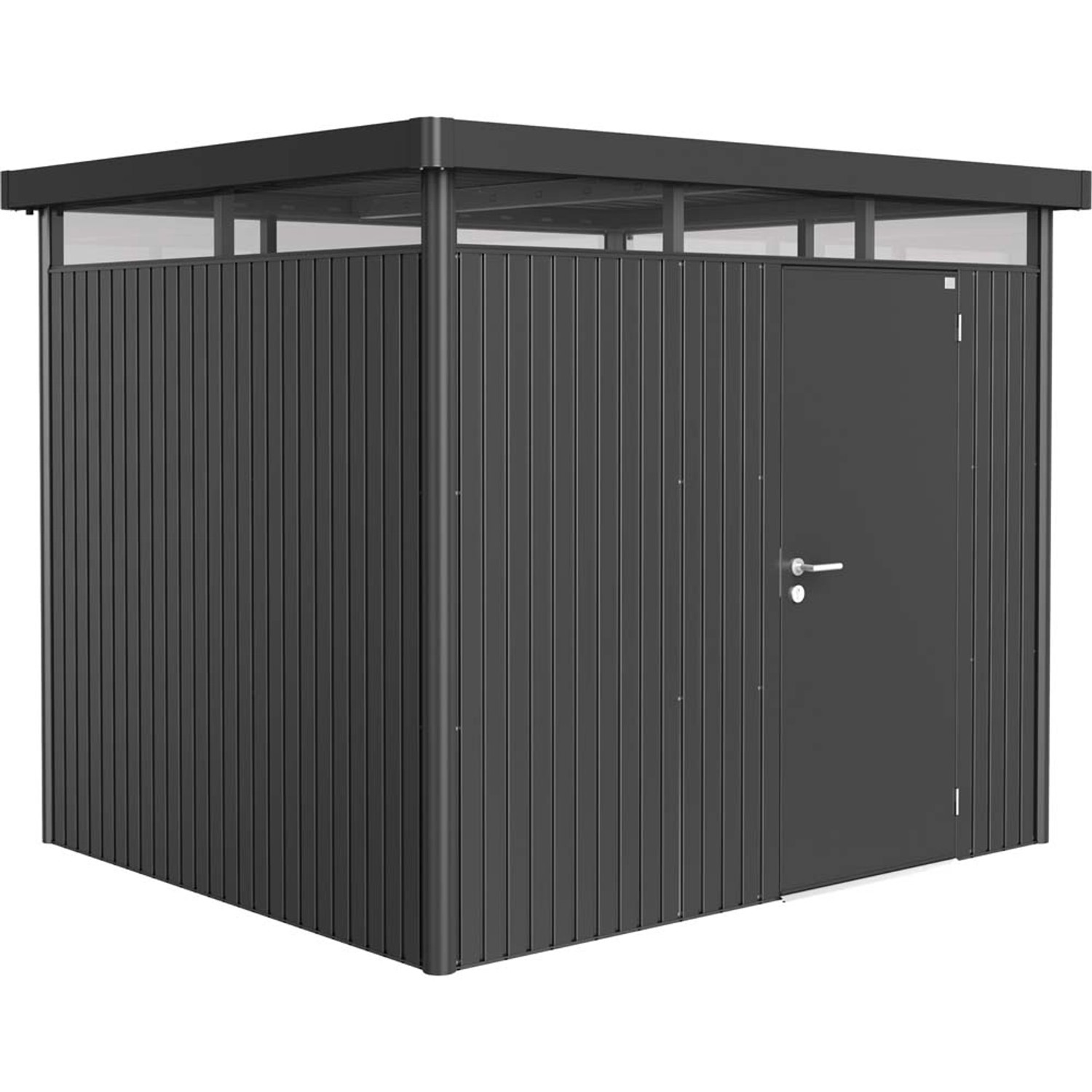Biohort Domek ogrodowy ciemnoszary drzwi pojedyncze - 275 x 235 cm