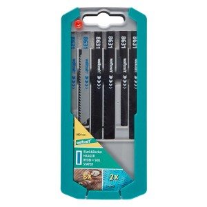 Zestaw brzeszczotów do wyrzynarek t.b.t. do drewna i metalu, różne rozmiary.