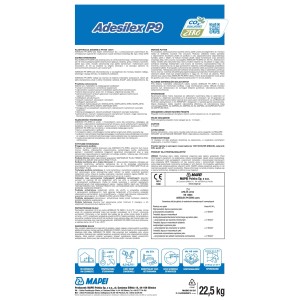 Opakowanie kleju do płytek Adesilex P9 firmy MAPEI, worek 22,5 kg.