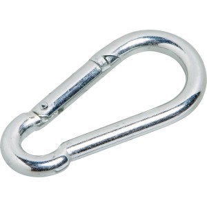 Srebrny karabińczyk do różnorodnych zastosowań.