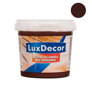 Szpachlówka do drewna LuxDecor, brązowa, w wiadrze.