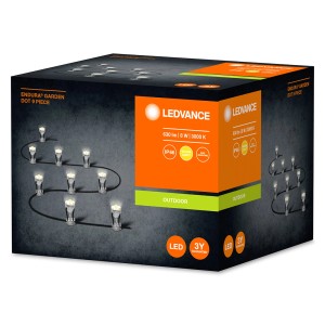 Opakowanie LEDVANCE Endura Garden Dot zestaw 9 sztuk, dekoracyjne oświetlenie zewnętrzne.