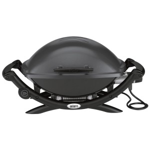 Weber Q 2400 Dark Grey grill elektryczny, 2200 W, z obudową z odlewu aluminiowego i regulacją temperatury.