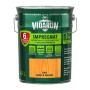 Ciemnozielone metalowe wiadro impregnatu do drewna Vidaron, odcień orzech, 4,5L.