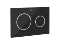 Roca Przycisk podwójny szkło czarne