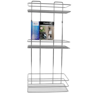 Sepio Półka Presto 3 półki prosta srebrna 24x11x54