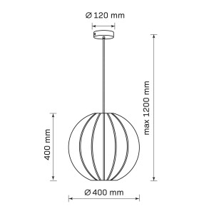 Goldlux Lampa wisząca SENSAI 1xE27 max. 10W LED śr. 40 cm beżowa