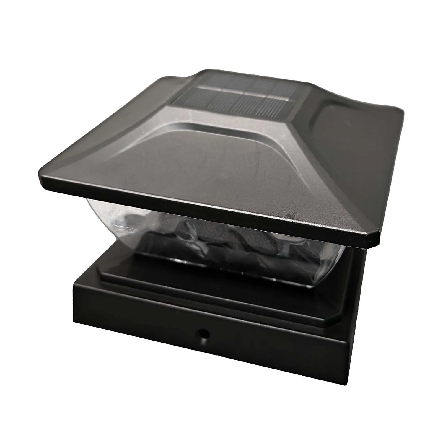 Goldlux Lampa solarna TOYA na słupek 3000+6500K IP44 czarna