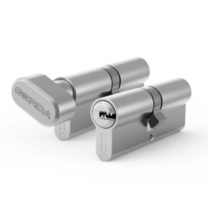 Srebrny wkład t.b.t. do drzwi dla zwiększenia bezpieczeństwa.