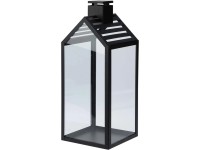 Lampion Naria metalowy czarny M - 14 x 14 x 32 cm