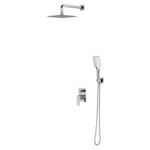 Zestaw prysznicowy t.b.t. z deszczownicą i słuchawką, chrom.
