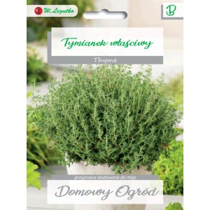 Zdjęcie opakowania nasion tymianku marki t.b.t.