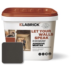 Zaprawa klejowa antracytowa, 15 kg, do płytek Elabrick. Do użytku wewnątrz i na zewnątrz.