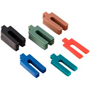 LUX Classic Kliny montażowe, 30 sztuk w różnych kolorach do poziomowania szczelin.