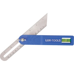 LUX Kątownik z tworzywa sztucznego 240 mm Classic: Kątomierz z poziomicą i funkcją trasowania.