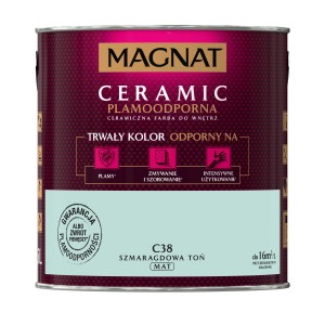 MAGNAT Ceramic farba do ścian, szmaragdowy odcień, mat. Kolorowa farba do wnętrz.