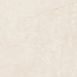 Beżowa płytka podłogowa z efektem marmuru, idealna do stylowych wnętrz.