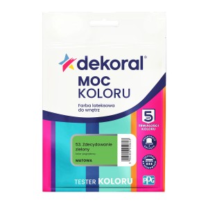 Dekoral Tester Koloru Zielony: Farba lateksowa do wnętrz, matowa.