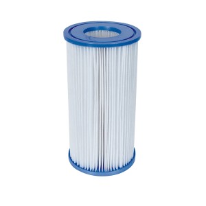 t.b.t. Wkład wymienny do basenów, biały wkład filtrujący z niebieskimi końcówkami.