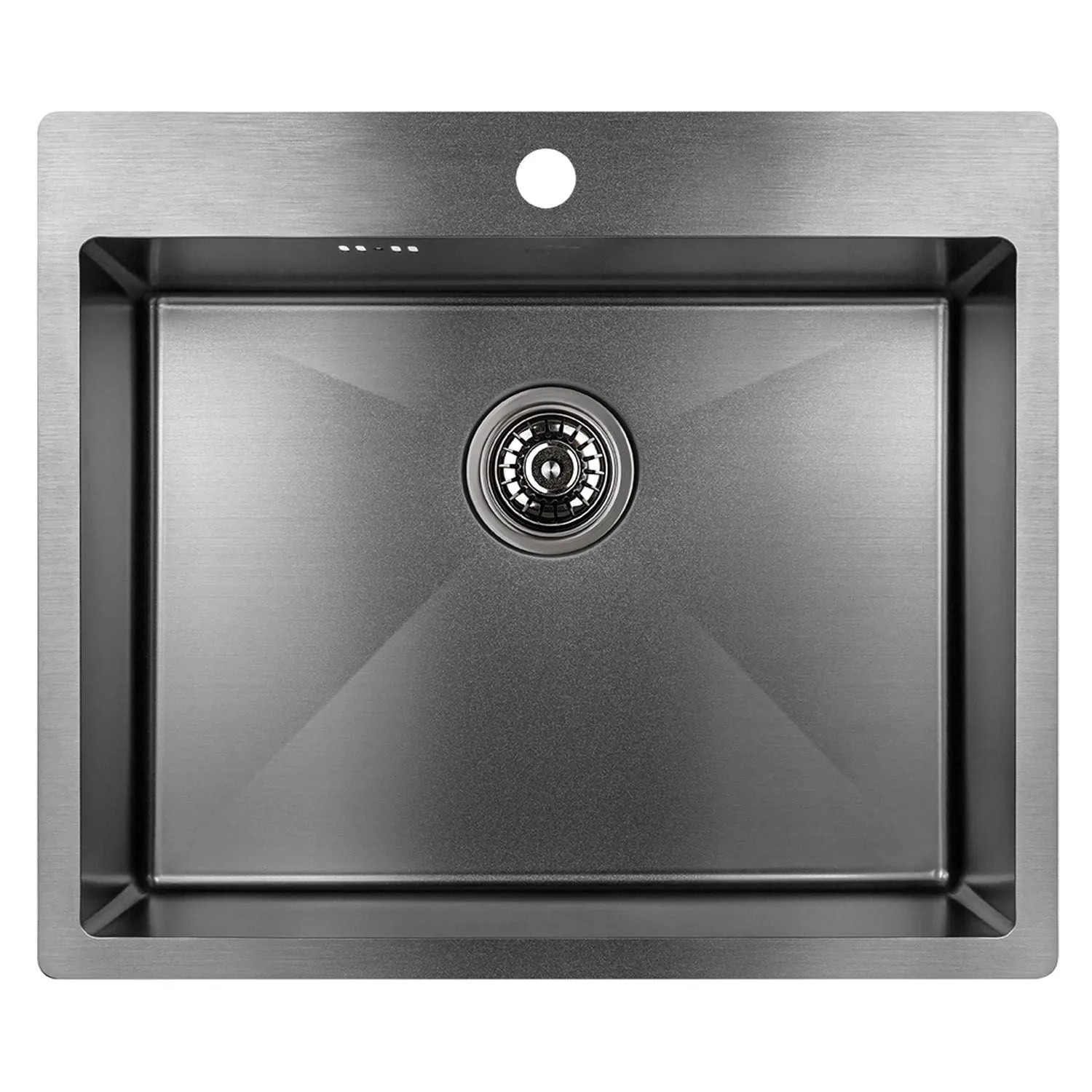 Laveo Zlewozmywak wpuszczany MARMARA 1-komorowy grafit - 51 x 59 cm