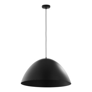 Czarna lampa wisząca t.b.t. w nowoczesnym stylu do wnętrz.