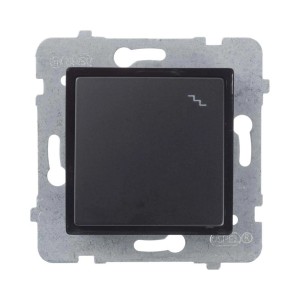 Czarny włącznik t.b.t. ze symbolem schodów do sterowania oświetleniem.