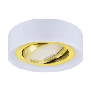 Struhm Lampa podtynkowa ODYN C 1xGU10/MR16 35W śr. 9,3cm biała/złota