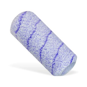 Wałek malarski t.b.t. z niebieskim wzorem do malowania.