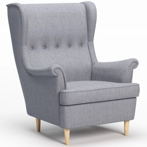 Fotel uszak LUNO ES-7 jasnoszary