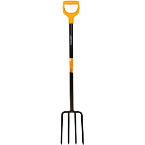 Widelka do kopania Fiskars Solid z uchwytem D, idealna do przekopywania i spulchniania gleby.