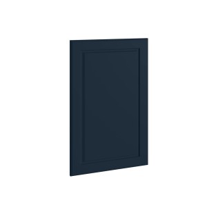 Niebieskie drzwi do szafki kuchennej t.b.t. do zabudowy.