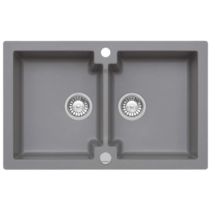 Zlewozmywak Mojito 16 2-kom. moonlight grey 79x50 cm